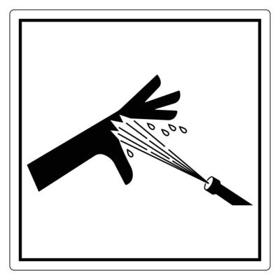 Hand Warning Graphic for Cautionary Signage