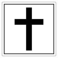 Simple Black Cross on White Background Graphic vector