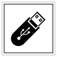 USB Flash Drive Icon for Technology Themes vector
