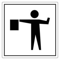 Icon of Person Waving Flag in Simple Design vector