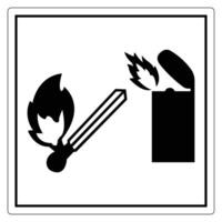 Warning Symbols for Fire Hazards and Safety Measures vector