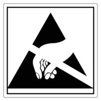 Hand Symbol Inside Triangle for Caution Sign vector