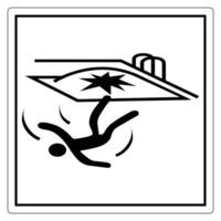 Caution Symbol for Falling Hazard Warning vector