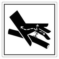 Hand Safety with Sharp Objects Warning Sign vector