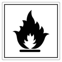 Black Flame Icon in Square Border Design vector