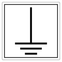 Grounding Symbol with Three Horizontal Lines vector