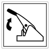 Manual lever with action indicator graphic vector