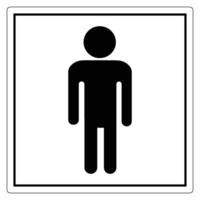 Simple Man Icon in Black and White Design vector