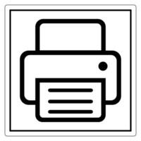Simple Printer Icon in Minimalist Style vector