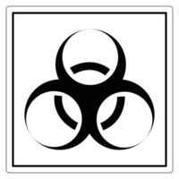 Hazard symbol with three interconnected circles vector