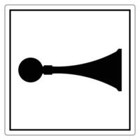 Black Silhouette of a Horn Sign Icon vector