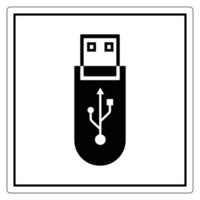 USB Drive Icon for Digital Storage Concept vector