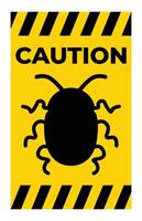 Caution Sign with Insect Illustration vector