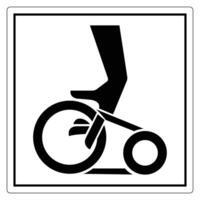 Minimalist Icon of Foot on Bicycle Pedal vector