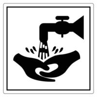 Hands Under Water Stream Icon for Hygiene Concept vector