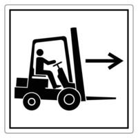 Forklift Operator Sign with Directional Arrow vector