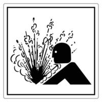 Silhouette of Person with Explosion Graphic Design vector