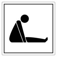 Silhouette of a Sitting Person in a Relaxed Position vector