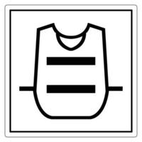 Simple Icon of Protective Vest for Safety Use vector