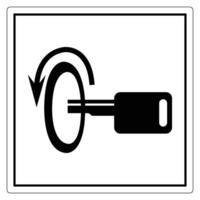 Key Turning Symbol for Security and Access Control vector