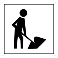 Construction Worker Digging Symbol Graphic vector