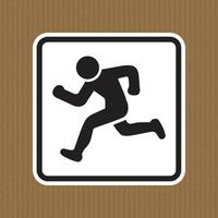 Active Person Running Icon on Cardboard Background vector