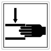 Hand Press Sign with Arrow Indicator for Action vector