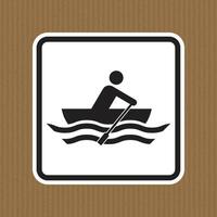 Rowing Icon on Simple Background vector