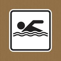Swimming Icon on Textured Background vector