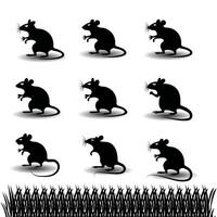 Minimalistic Rat Silhouette for Design Projects, Printables, and Creative Use vector