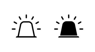 Siren icon in generic style. Emergency light sign symbol vector
