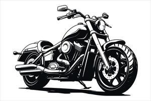 Chopper customizations motorcycle illustrations vector