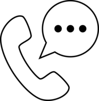 phone icon with bubble conversation for call center button 24h and customer service png