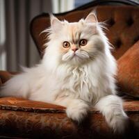 Adorable Close-up Portrait of a Cute Domestic Cat with Beautiful Eyes photo