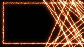 A square frame with glowing lines on it video