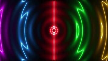 Abstract neon waves animation, waves background motion graphic, vibrant looping, abstract background footage video