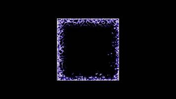 Abstract neon square frame animation, frame background motion graphic, vibrant looping, flame frame abstract background footage video
