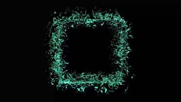 Abstract neon square frame animation, frame background motion graphic, vibrant looping, flame frame abstract background footage video