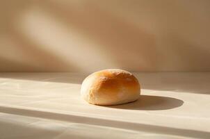 Freshly baked white bread photo