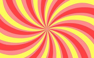 Ray spins the light. Color wavy strips isolated on background. Radial wave lines. vector