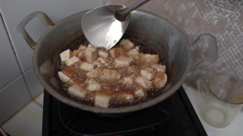 Fried Tofu Stock Video Footage for Free Download