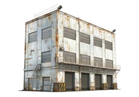 A building with a lot of rust on it png