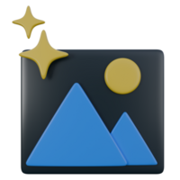 3d render illustration of image prompt, technology 3d elements, rendering. it can be used for any purpose. png