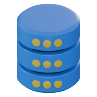 3d render illustration of database , technology 3d elements, rendering. it can be used for any purpose. png