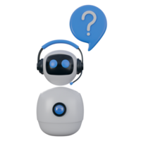 3d render illustration of virtual assistant,smart robot, technology 3d elements, rendering. it can be used for any purpose. png
