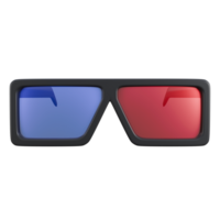 3d render illustration of 3d glasses, 3d elements, rendering. it can be used for any purpose. png