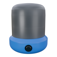 3d render illustration of voice service smart assistant, speaker, technology 3d elements, rendering. it can be used for any purpose. png