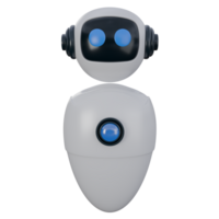 3d render illustration of ai white robot , intelligence robot technology 3d elements, rendering. it can be used for any purpose. png