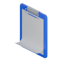 Versatile 3D Illustration of a Task Clipboard and Report with Engaging Elements for Any Application png