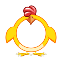 Circle pig frame, cartoon avatar for ui games. Empty animal frame for your kids decor, print or stickers. png